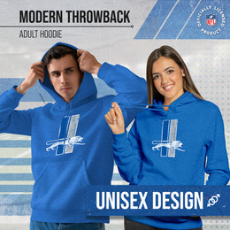Detroit Lions NFL Adult Unisex Modern Throwback Ultra Soft Fleece Hooded Sweatshirt - Royal