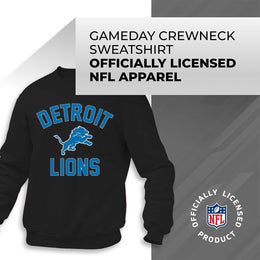 Detroit Lions NFL Adult Gameday Football Crewneck Sweatshirt - Black