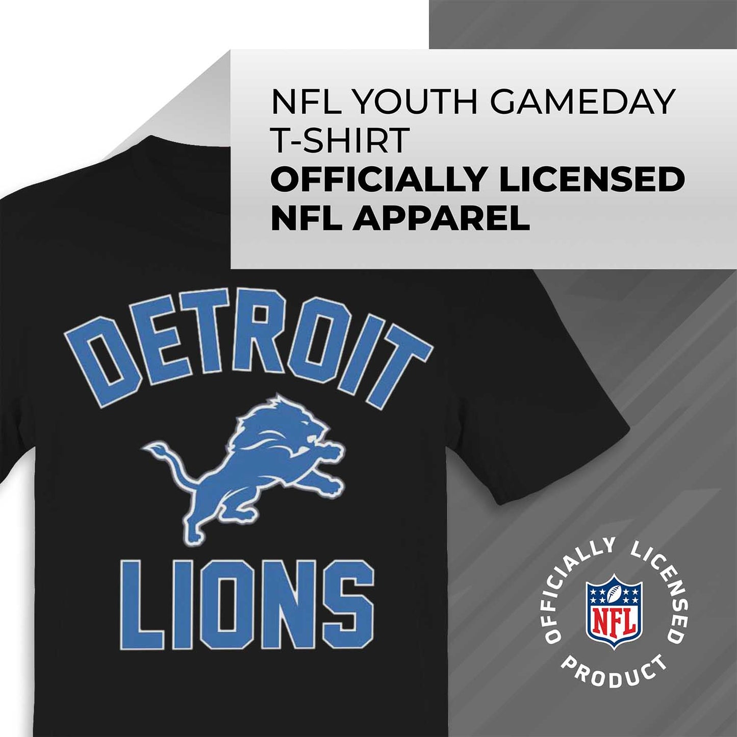 Detroit Lions NFL Youth Gameday Football T-Shirt - Black