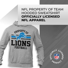 Detroit Lions NFL Adult Property Of Hooded Sweatshirt - Sport Gray