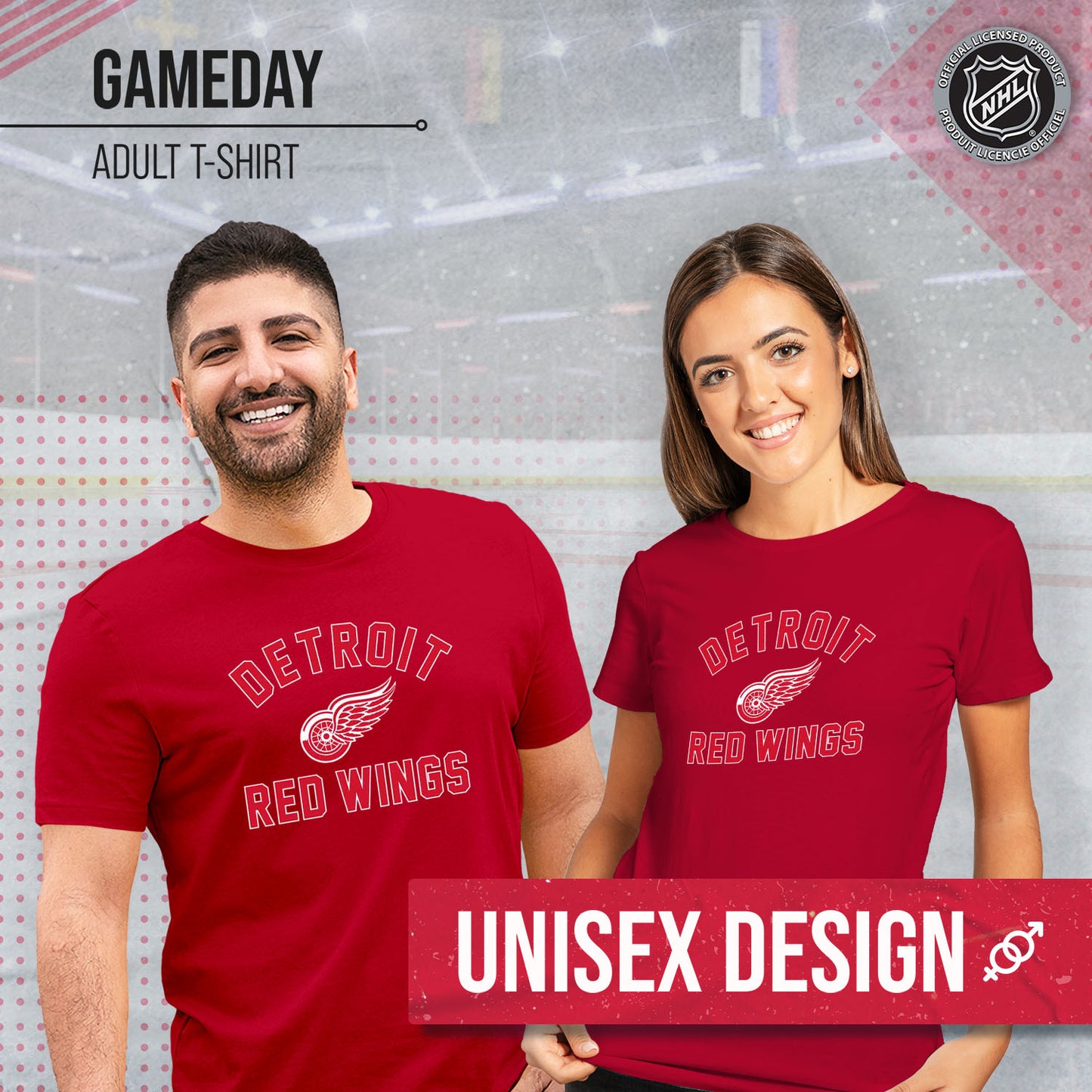 Detroit Red Wings NHL Adult Game Day Unisex T-Shirt - Red