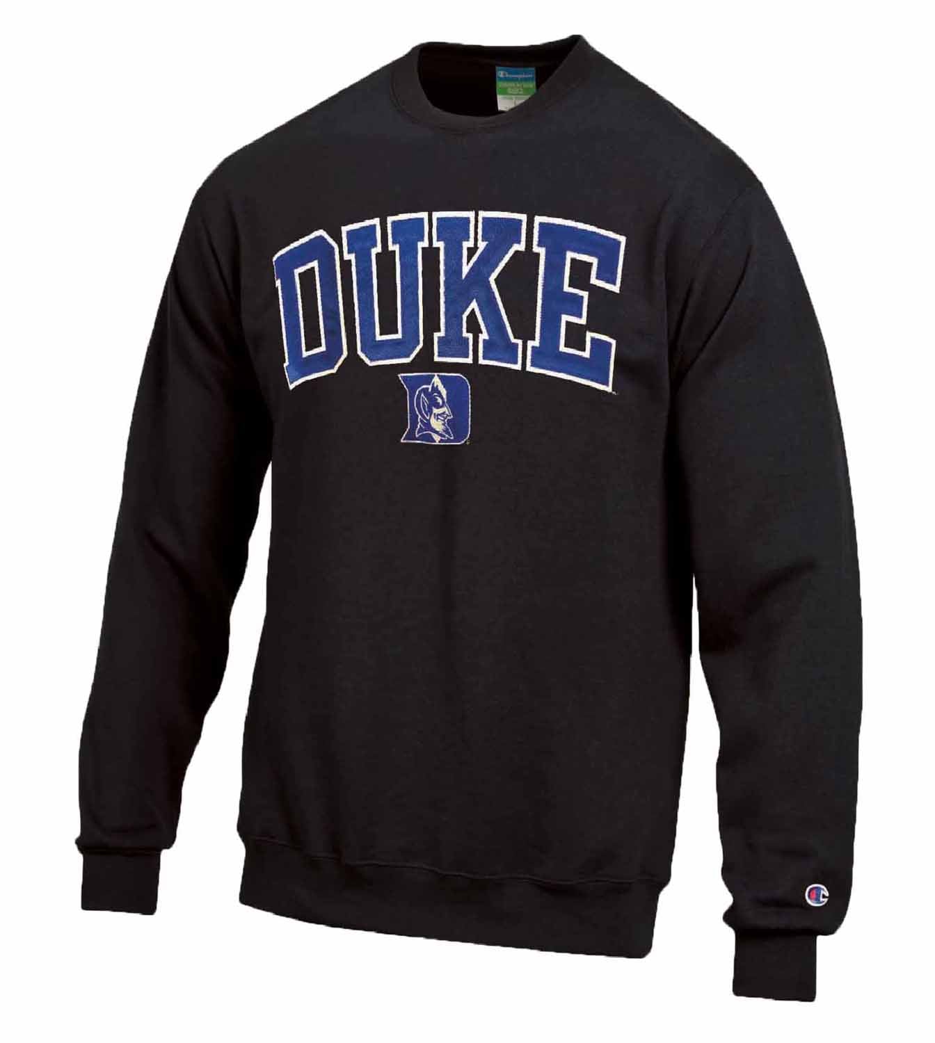 Duke Blue Devils Adult Tackle Twill Crewneck - Black