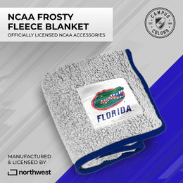 Florida Gators NCAA Silk Sherpa College Throw Blanket - Blue