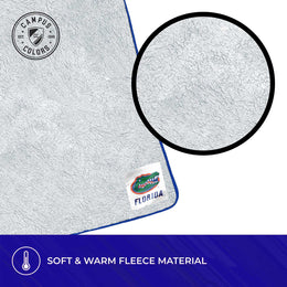 Florida Gators NCAA Silk Sherpa College Throw Blanket - Blue