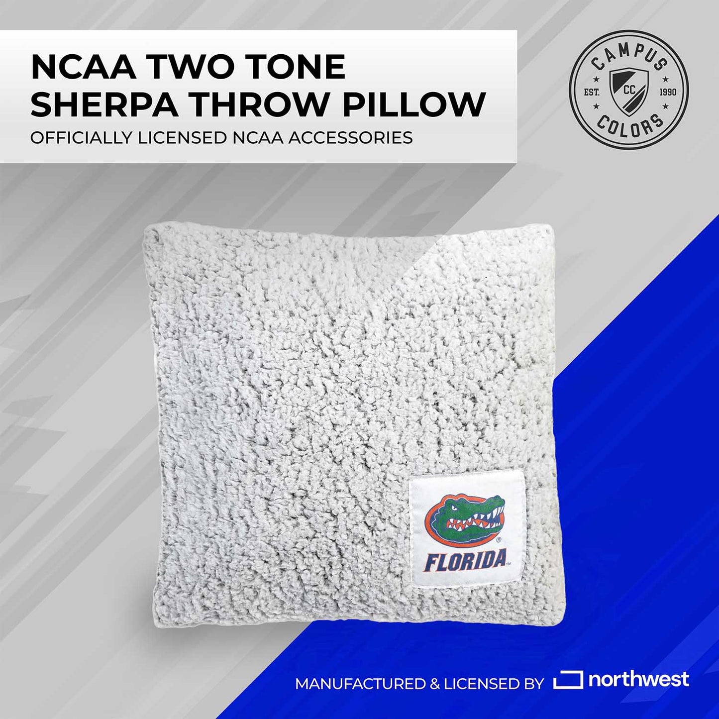 Florida Gators Two Tone Sherpa Throw Pillow - Team Color