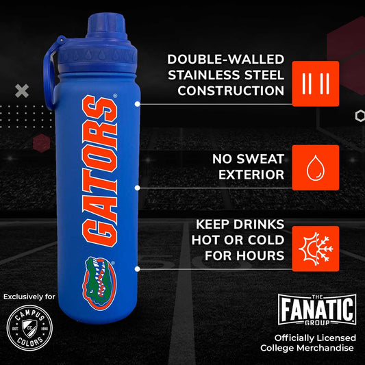 Florida Gators NCAA Stainless Steel Water Bottle - Royal