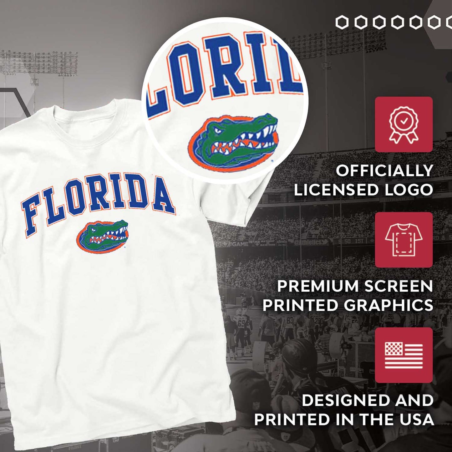 Florida Gators NCAA Adult Gameday Cotton T-Shirt - White