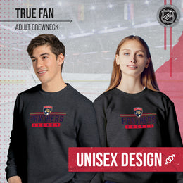 Florida Panthers NHL Charcoal True Fan Crewneck Sweatshirt - Charcoal