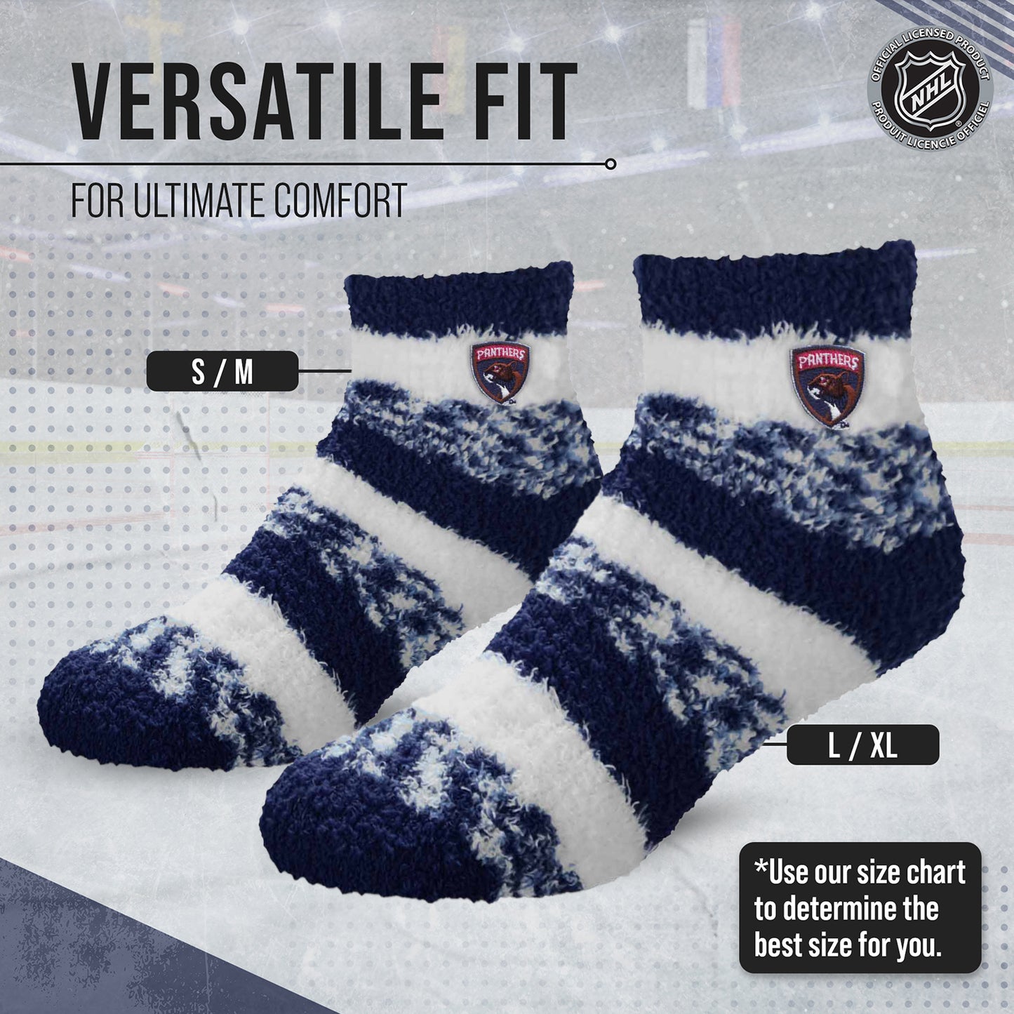 Florida Panthers NHL Unisex Cozy Sleep Socks - Navy