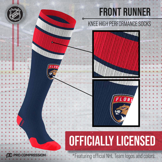 Florida Panthers NHL Adult Knee High-Performance Socks - Navy