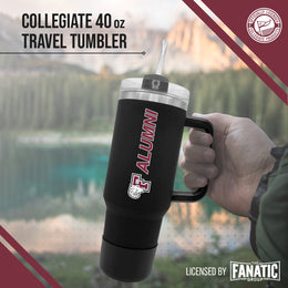Fordham Rams Collegiate 40oz Stainless Steel Travel Tumbler with Handle for Alumni - Black