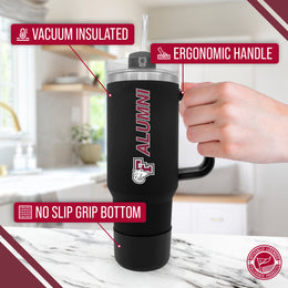 Fordham Rams Collegiate 40oz Stainless Steel Travel Tumbler with Handle for Alumni - Black
