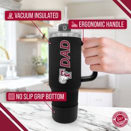 Fordham Rams Collegiate 40oz Stainless Steel Travel Tumbler with Handle for Dad - Black