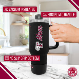 Fordham Rams Collegiate 40oz Stainless Steel Travel Tumbler with Handle for Mom - Black