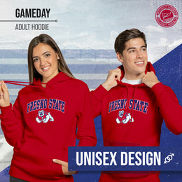 Fresno State Bulldogs Adult Arch & Logo Soft Style Gameday Hooded Sweatshirt - Red