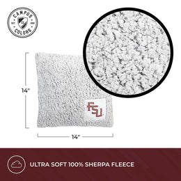 Florida State Seminoles Two Tone Sherpa Throw Pillow - Team Color