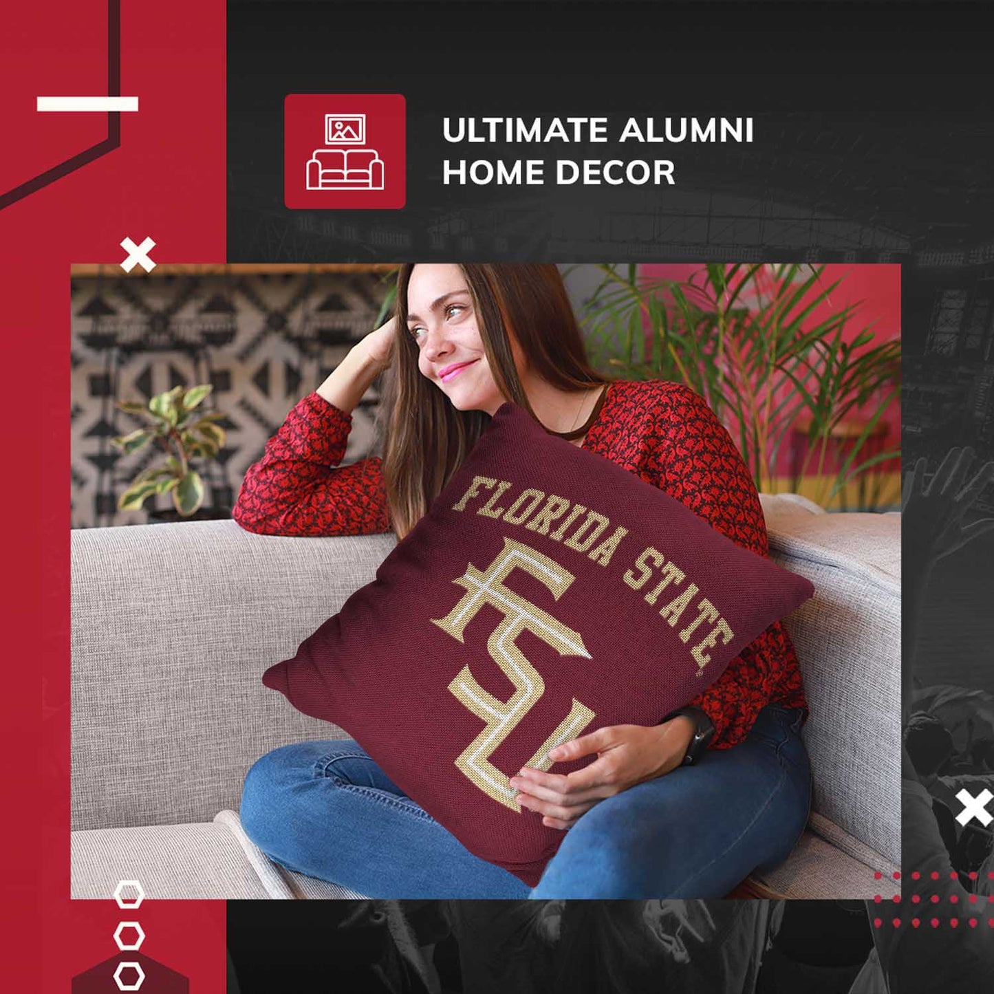 Florida State Seminoles NCAA Decorative Pillow - Maroon