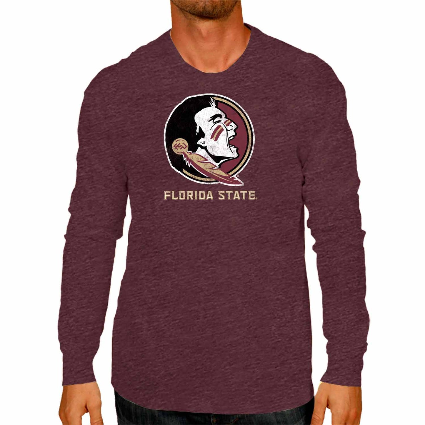 Florida State Seminoles NCAA MVP Adult Long-Sleeve Shirt - Maroon