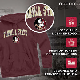 Florida State Seminoles Adult Arch & Logo Soft Style Gameday Hooded Sweatshirt - Maroon