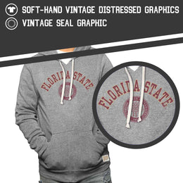 Florida State Seminoles College Gray University Seal Hooded Sweatshirt - Gray