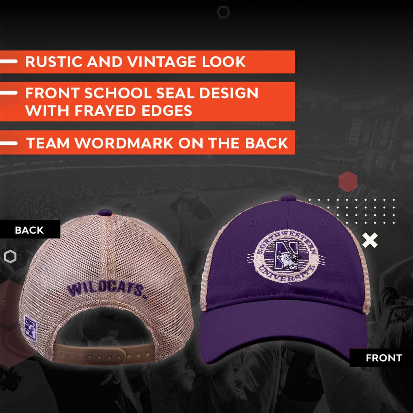 Northwestern Wildcats NCAA Snapback - Purple