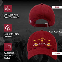 Arizona State Sun Devils NCAA Adult Bar Hat - Maroon