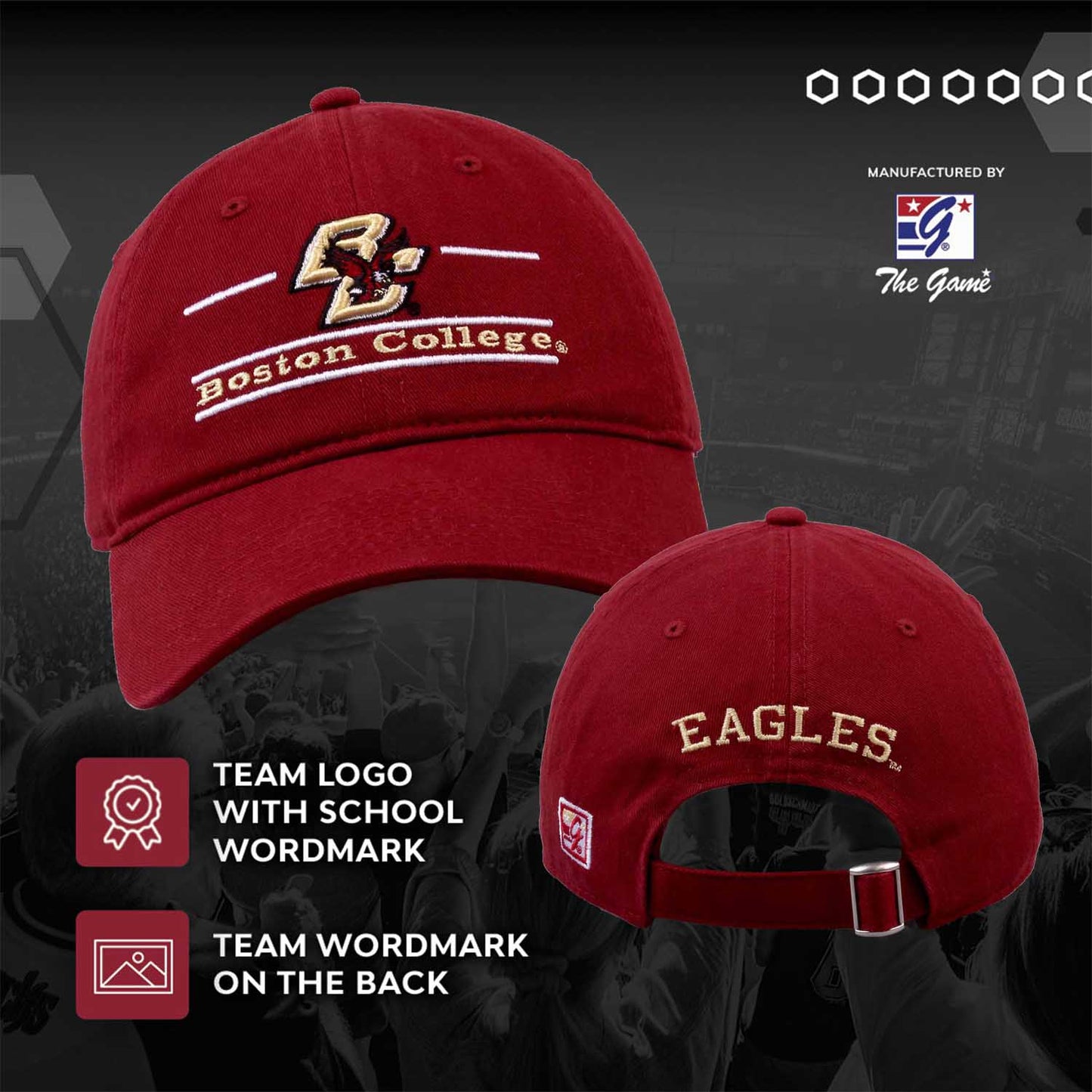 Boston College Eagles NCAA Adult Bar Hat - Cardinal