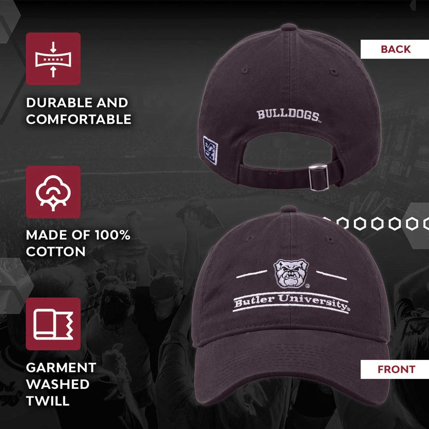 Butler Bulldogs NCAA Adult Bar Hat - Navy
