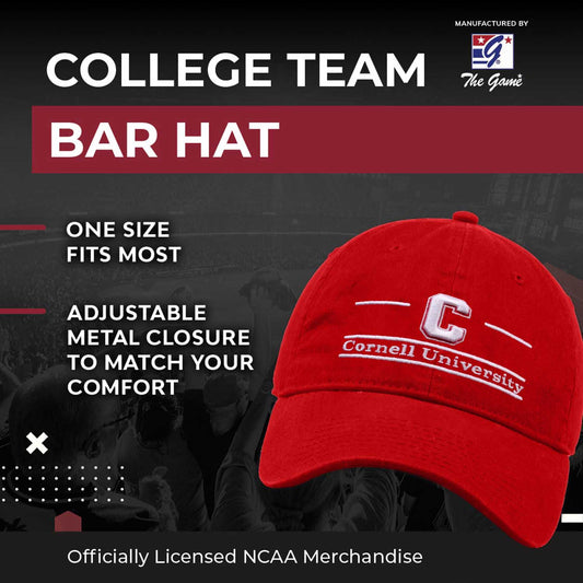 Cornell Big Red NCAA Adult Bar Hat - Red