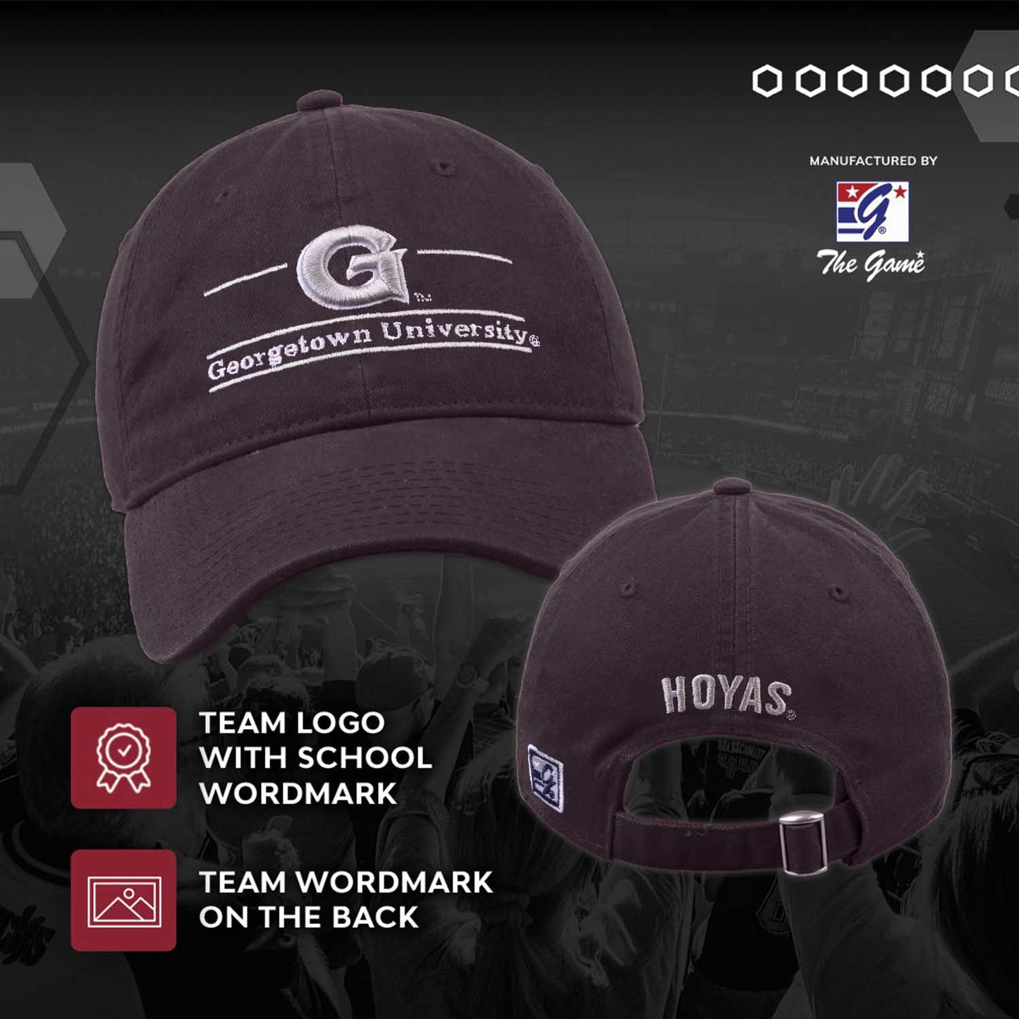 Georgetown Hoyas NCAA Adult Bar Hat - Navy