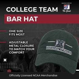 Hawaii Rainbow Warriors NCAA Adult Bar Hat - Green