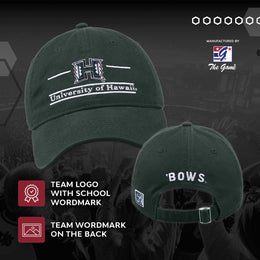 Hawaii Rainbow Warriors NCAA Adult Bar Hat - Green
