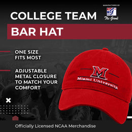 Miami Redhawks NCAA Adult Bar Hat - Red