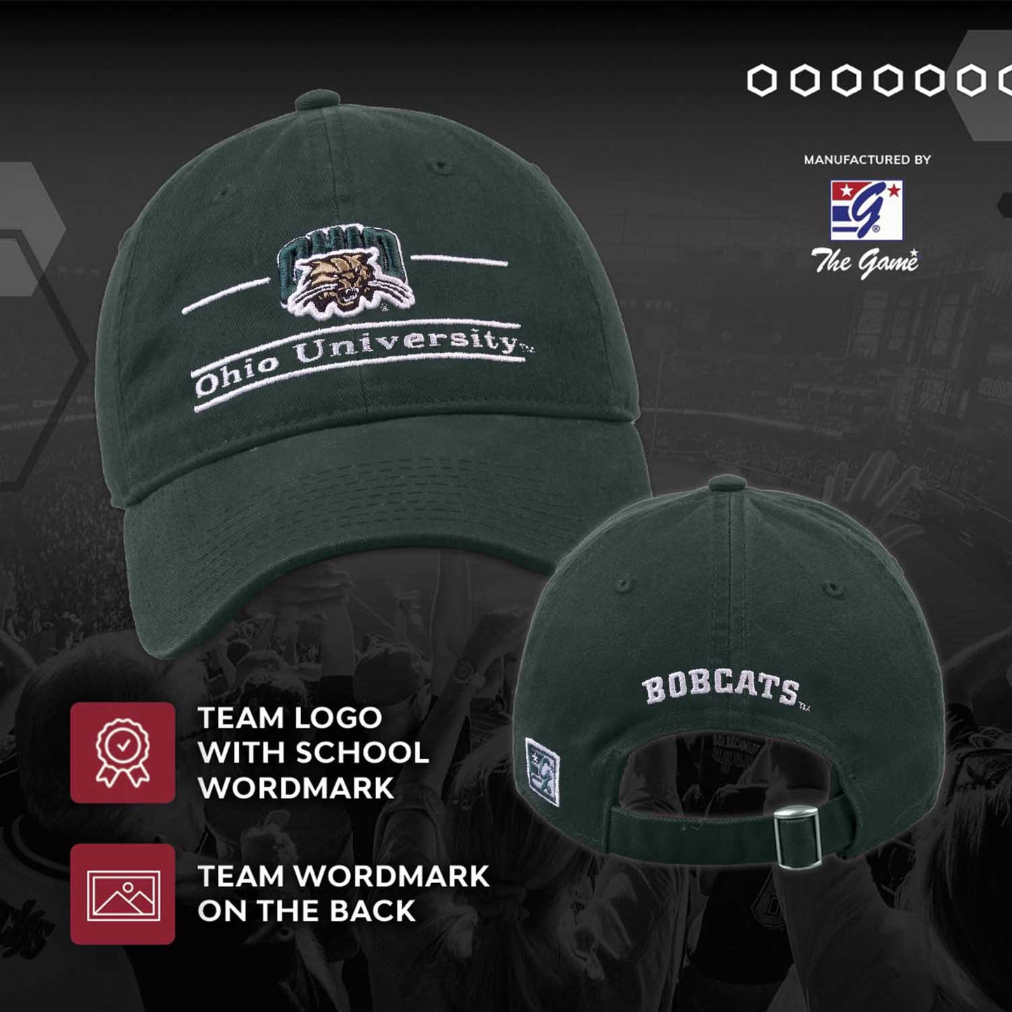 Ohio Bobcats NCAA Adult Bar Hat - Green