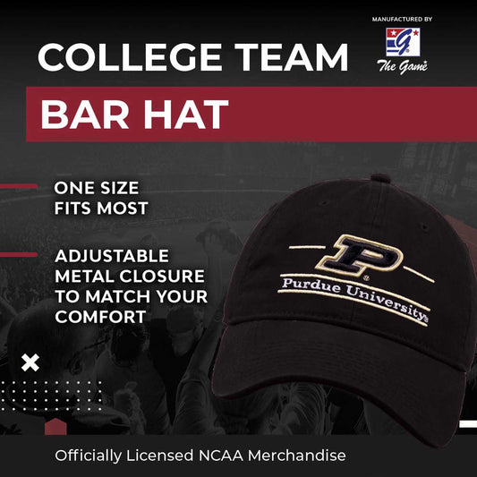 Purdue Boilermakers NCAA Adult Bar Hat - Black