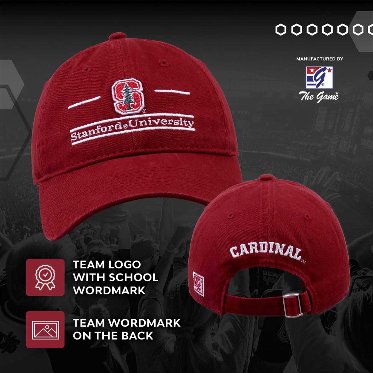 Stanford Cardinal NCAA Adult Bar Hat - Cardinal