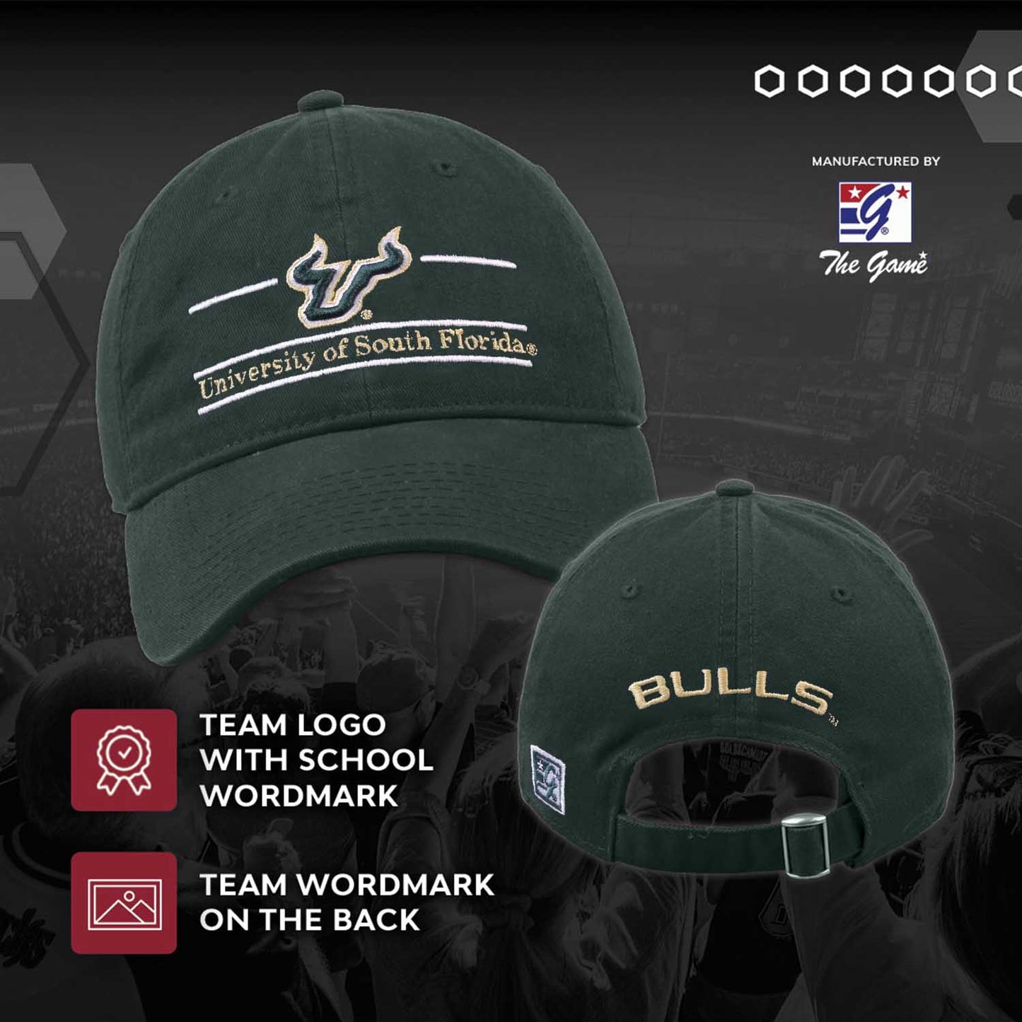 USF Bulls NCAA Adult Bar Hat - Green