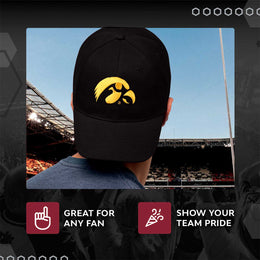 Iowa Hawkeyes NCAA Adult Relaxed Fit Logo Hat - Black