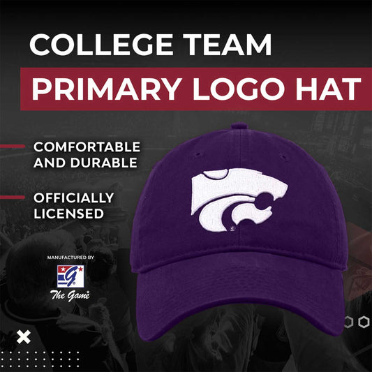 Kansas State Wildcats NCAA Adult Relaxed Fit Logo Hat - Purple