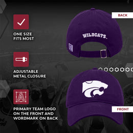 Kansas State Wildcats NCAA Adult Relaxed Fit Logo Hat - Purple