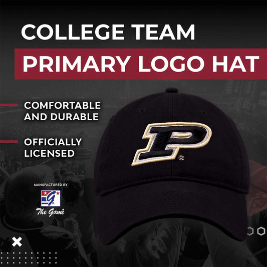 Purdue Boilermakers NCAA Adult Relaxed Fit Logo Hat - Black