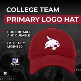 Texas State Bobcats NCAA Adult Relaxed Fit Logo Hat - Maroon