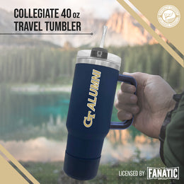 Georgia Tech Yellowjackets Collegiate 40oz Stainless Steel Travel Tumbler with Handle for Alumni - Navy