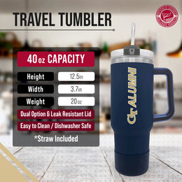Georgia Tech Yellowjackets Collegiate 40oz Stainless Steel Travel Tumbler with Handle for Alumni - Navy