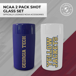 Georgia Tech Yellowjackets College and University 2-Pack Shot Glasses - Team Color