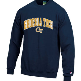 Georgia Tech Yellowjackets Adult Tackle Twill Crewneck - Navy