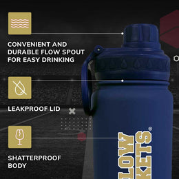 Georgia Tech Yellowjackets NCAA Stainless Steel Water Bottle - Navy