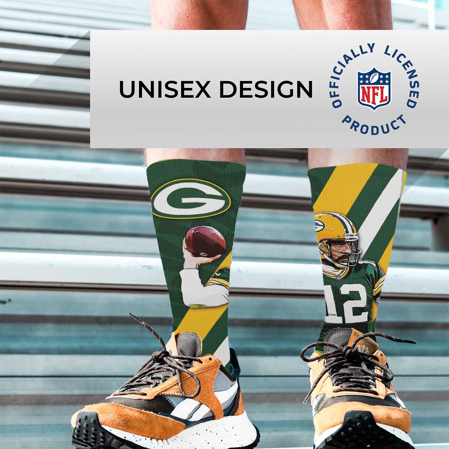 Green Bay Packers NFL Adult Player Stripe Sock - Green #12