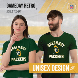 Green Bay Packers NFL Adult Retro Gameday Unisex T-Shirt - Forest Green