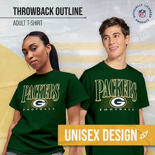 Green Bay Packers NFL Adult Overtime Blueprint Tag-Less T-Shirt - Forest Green